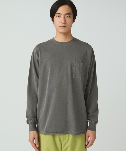 Snow Peak(スノーピーク)の「Snow Peak / Garment Dyed L/S T-Shirt ガーメントダイ ロング Tシャツ(Tシャツ/カットソー・メンズ・アイボリー/レッド/ダークグリーン/チャコール・XL/L/M/S/XXL)」の2枚目の写真