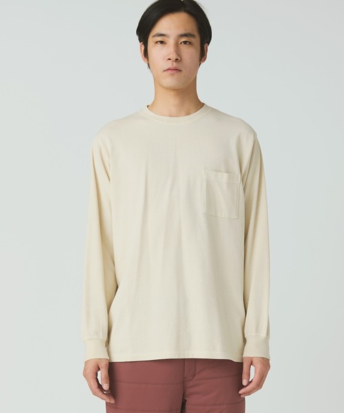 Snow Peak(スノーピーク)の「Snow Peak / Garment Dyed L/S T-Shirt ガーメントダイ ロング Tシャツ(Tシャツ/カットソー・メンズ・アイボリー/レッド/ダークグリーン/チャコール・XL/L/M/S/XXL)」の1枚目の写真