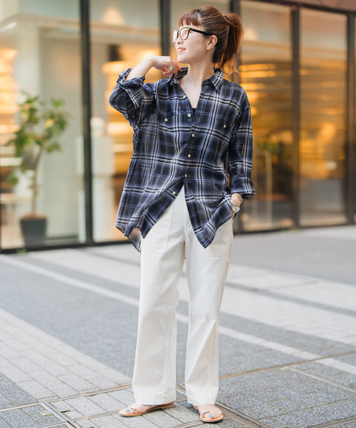 WEB限定追加》コットンボイルチェックシャツ（シャツ/ブラウス