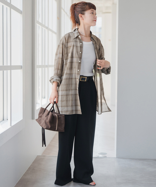 Spick & Span（スピックアンドスパン）の「《WEB限定 / 追加》コットンボイルチェックシャツ（シャツ/ブラウス・レディース・その他6/マルチ・FREE）」の8枚目の写真