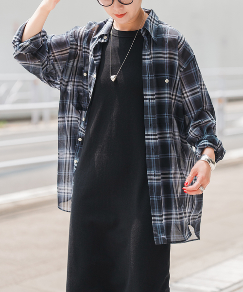 WEB限定 / 追加》コットンボイルチェックシャツ（シャツ/ブラウス