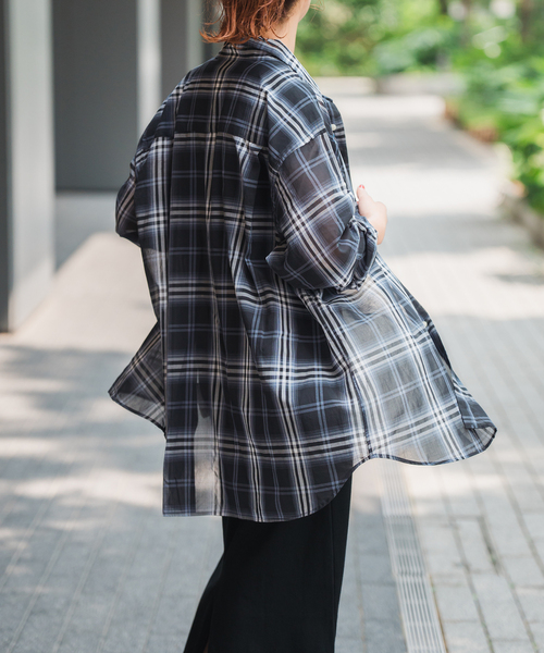 Spick & Span コットンボイルチェックシャツ　マルチ　未使用に近い Spick＆Span ブラウス シャツ 「WEB限定追加」コットンボイル