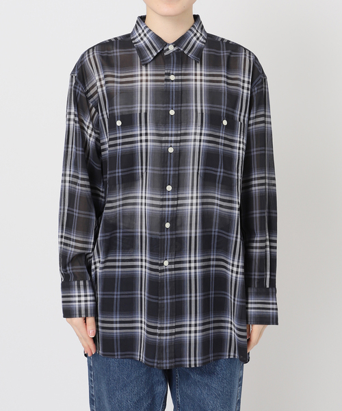 スピック＆スパン コットンボイルチェックシャツ スピック＆スパン コットンボイルチェックシャツ