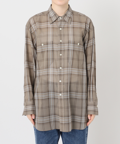 WEB限定 / 追加》コットンボイルチェックシャツ（シャツ/ブラウス