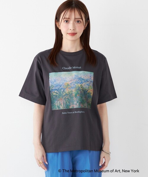 SHIPS Colors(シップス カラーズ)の「SHIPS Colors:THE MET コラボ モネ アート Tシャツ(Tシャツ/カットソー・レディース・オフホワイト/ダークグレー・ONE SIZE)」の12枚目の写真