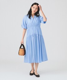 Ray BEAMS | ランタン スリーブ ギャザー ワンピース(ワンピース)