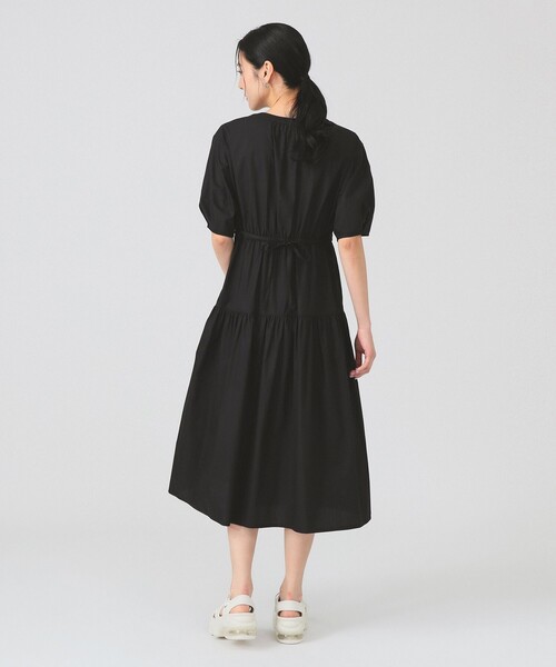 Ray BEAMS(レイビームス)の「ランタン スリーブ ギャザー ワンピース(ワンピース・レディース・サックスブルー/ブラック/ベージュ・ONE SIZE)」の11枚目の写真