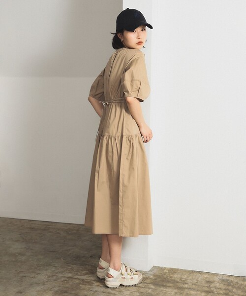 Ray BEAMS(レイビームス)の「ランタン スリーブ ギャザー ワンピース(ワンピース・レディース・サックスブルー/ブラック/ベージュ・ONE SIZE)」の13枚目の写真