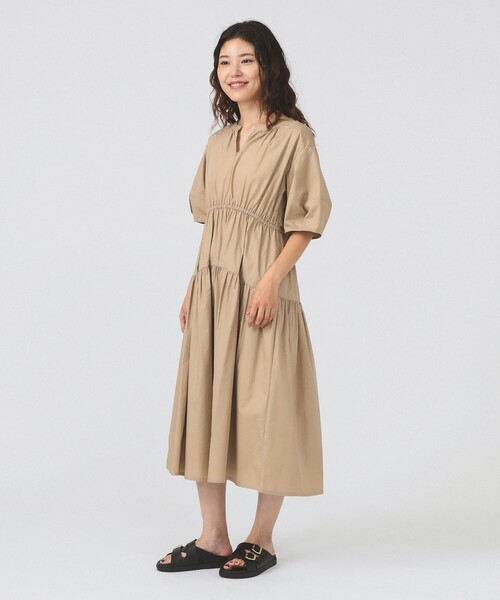 Ray BEAMS(レイビームス)の「ランタン スリーブ ギャザー ワンピース(ワンピース・レディース・サックスブルー/ブラック/ベージュ・ONE SIZE)」の17枚目の写真