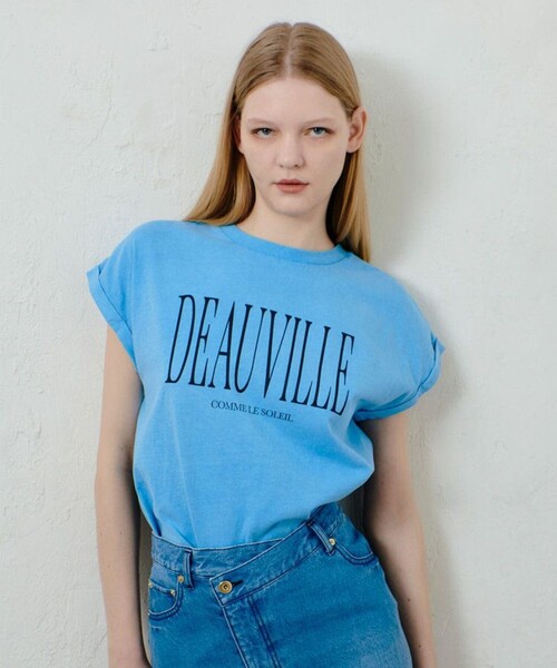 allureville（アルアバイル）の「ピグメントダイターンバックスリーブ T（Tシャツ/カットソー・レディース・アイボリー/ネイビー/ブルー・2）」の15枚目の写真