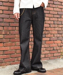 【マメ クロゴウチ】フレア デニム ブーツカット サイズ1 mame kurogouchi(マメクロゴウチ) 22AWフレアスリムデニムパンツ