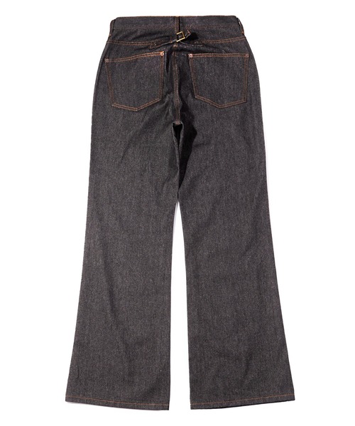 Noen（ノエン）の「シンチバックブーツカットジーンズ（デニムパンツ・メンズ・インディゴブルー/ブラック・SMALL/MEDIUM/LARGE）」の5枚目の写真