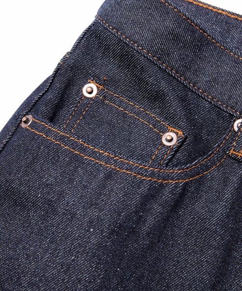 Noen（ノエン）の「シンチバックブーツカットジーンズ（デニムパンツ・メンズ・インディゴブルー/ブラック・SMALL/MEDIUM/LARGE）」の13枚目の写真