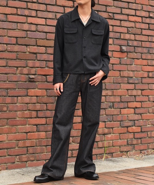 Noen（ノエン）の「シンチバックブーツカットジーンズ（デニムパンツ・メンズ・インディゴブルー/ブラック・SMALL/MEDIUM/LARGE）」の22枚目の写真