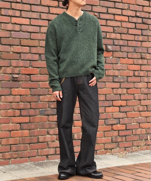 Noen（ノエン）の「シンチバックブーツカットジーンズ（デニムパンツ・メンズ・インディゴブルー/ブラック・SMALL/MEDIUM/LARGE）」の21枚目の写真