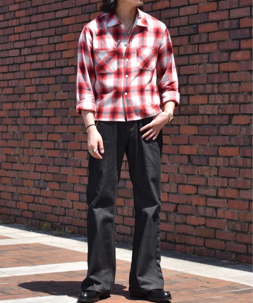 Noen(ノエン)の「シンチバックブーツカットジーンズ(デニムパンツ・メンズ・インディゴブルー/ブラック・SMALL/MEDIUM/LARGE)」の20枚目の写真