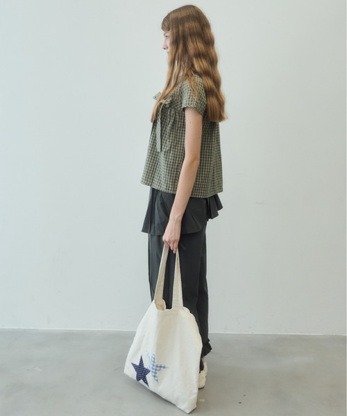 Birthday room(バースデイルーム)の「丸襟チェックリボンブラウス/round-neck checked ribbon blouse(シャツ/ブラウス・レディース・ブラウン/グリーン・FREE)」の14枚目の写真