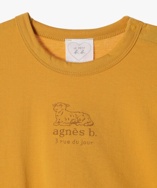 agnes b.(アニエスベー)の「ベビー ロゴ コットン 半袖 Tシャツ Agneau(Tシャツ/カットソー・キッズ・イエロー系その他・18M/1YEAR/2YEAR)」の6枚目の写真