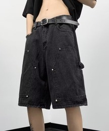 デニム ハーフパンツ トップス デニムパンツ パーカー ハーフ