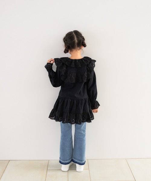 LOWRYS FARM(ローリーズファーム)の「デニムフレアパンツ 571655(デニムパンツ・キッズ・ライトブルー/ブルー・110cm/120cm/130cm/140cm/150cm)」の16枚目の写真