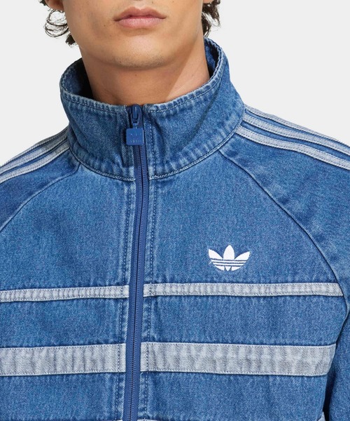 adidas★アディカラー ファースト ブルー デニム トラックトップ adidas（アディダス）の「adidas アディカラー ファーストブルー