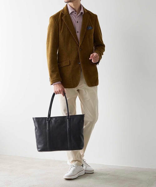 UNION STATION(ユニオンステーション)の「【SEEKER/シーカー × UNIONSTATION別注】リアルレザー 牛革 トートバッグ(トートバッグ・メンズ・ブラック/ネイビー・FREE)」の7枚目の写真