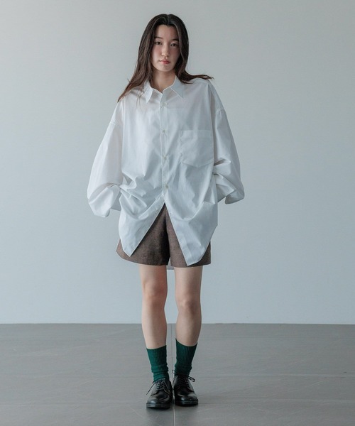 LOWRYS FARM（ローリーズファーム）の「【LFM(U)】ＢＲＯＡＤ　ＳＨＩＲＴ　 581696（シャツ/ブラウス・メンズ・ブラウン/ホワイト/ブルー/チャコールグレー・MEDIUM/LARGE）」の5枚目の写真