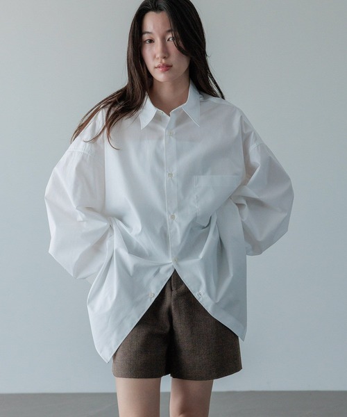 LOWRYS FARM（ローリーズファーム）の「【LFM(U)】ＢＲＯＡＤ　ＳＨＩＲＴ　 581696（シャツ/ブラウス・メンズ・ブラウン/ホワイト/ブルー/チャコールグレー・MEDIUM/LARGE）」の8枚目の写真