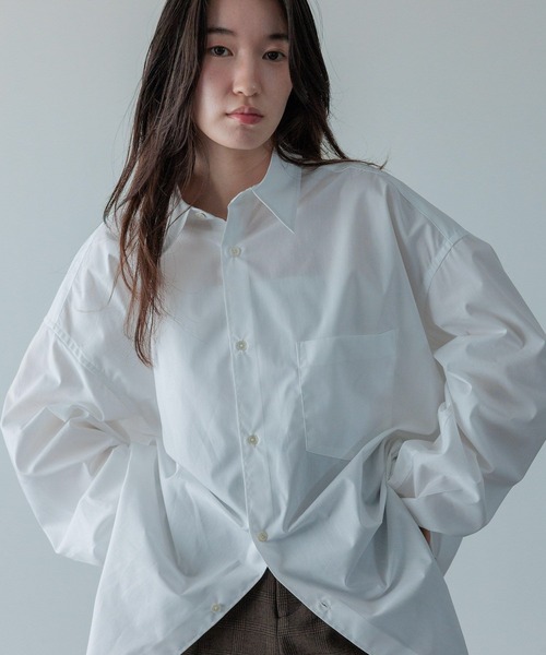 LOWRYS FARM（ローリーズファーム）の「【LFM(U)】ＢＲＯＡＤ　ＳＨＩＲＴ　 581696（シャツ/ブラウス・メンズ・ブラウン/ホワイト/ブルー/チャコールグレー・MEDIUM/LARGE）」の10枚目の写真