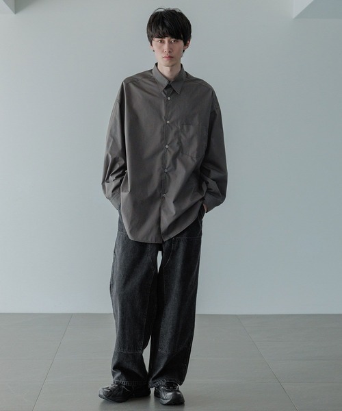 LOWRYS FARM（ローリーズファーム）の「【LFM(U)】ＢＲＯＡＤ　ＳＨＩＲＴ　 581696（シャツ/ブラウス・メンズ・ブラウン/ホワイト/ブルー/チャコールグレー・MEDIUM/LARGE）」の11枚目の写真