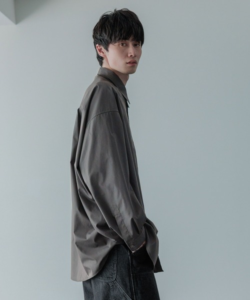 LOWRYS FARM（ローリーズファーム）の「【LFM(U)】ＢＲＯＡＤ　ＳＨＩＲＴ　 581696（シャツ/ブラウス・メンズ・ブラウン/ホワイト/ブルー/チャコールグレー・MEDIUM/LARGE）」の14枚目の写真