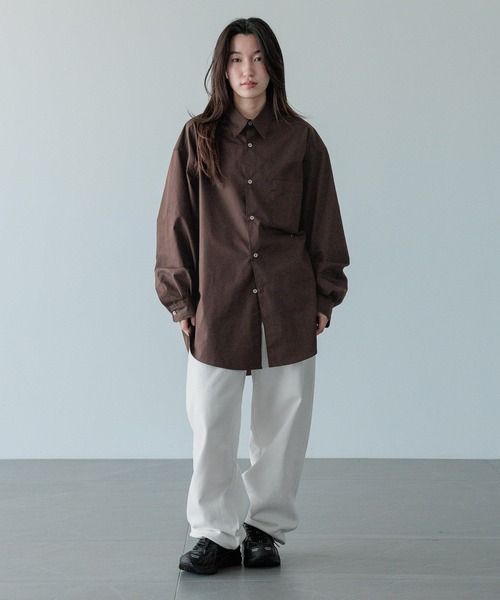 LOWRYS FARM（ローリーズファーム）の「【LFM(U)】ＢＲＯＡＤ　ＳＨＩＲＴ　 581696（シャツ/ブラウス・メンズ・ブラウン/ホワイト/ブルー/チャコールグレー・MEDIUM/LARGE）」の15枚目の写真