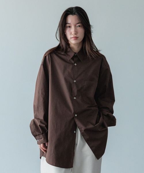 LOWRYS FARM（ローリーズファーム）の「【LFM(U)】ＢＲＯＡＤ　ＳＨＩＲＴ　 581696（シャツ/ブラウス・メンズ・ブラウン/ホワイト/ブルー/チャコールグレー・MEDIUM/LARGE）」の17枚目の写真