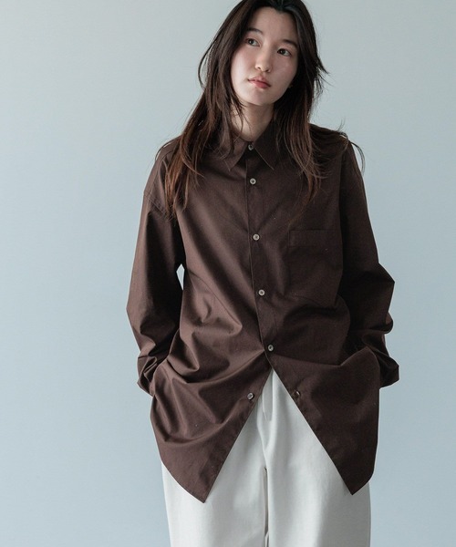 LOWRYS FARM（ローリーズファーム）の「【LFM(U)】ＢＲＯＡＤ　ＳＨＩＲＴ　 581696（シャツ/ブラウス・メンズ・ブラウン/ホワイト/ブルー/チャコールグレー・MEDIUM/LARGE）」の19枚目の写真