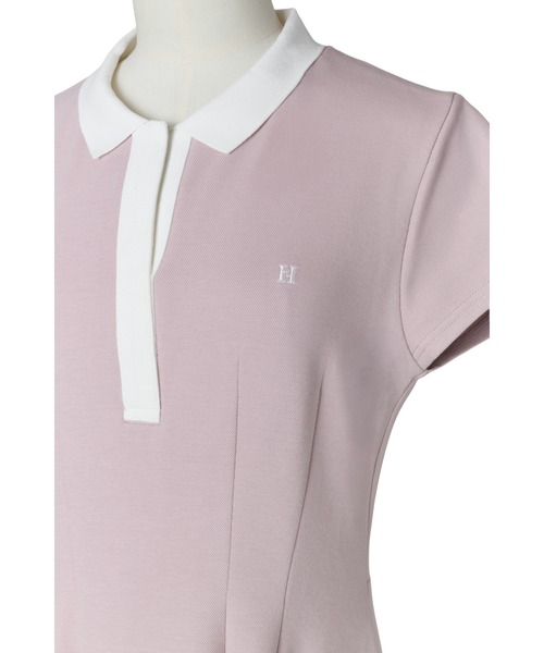 Short Sleeve Polo Mini Dress（ワンピース）｜Her lip to（ハー