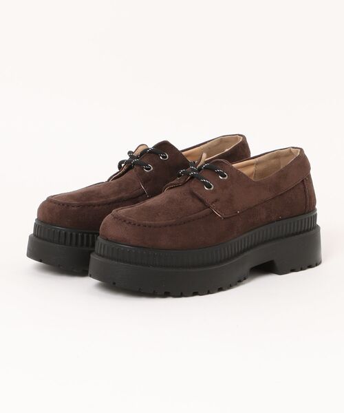 新品未使用☆Ingenuity☆スエードシューズ☆革靴☆ブラウン☆189 Shoes in Closet（シューズインクローゼット）の「軽量厚底 2段ソール