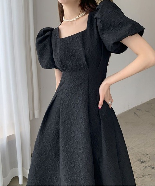 shushutong 2021ss シースルー　パフスリーブ　ワンピース shushutong 2021ss シースルー パフスリーブ ワンピース