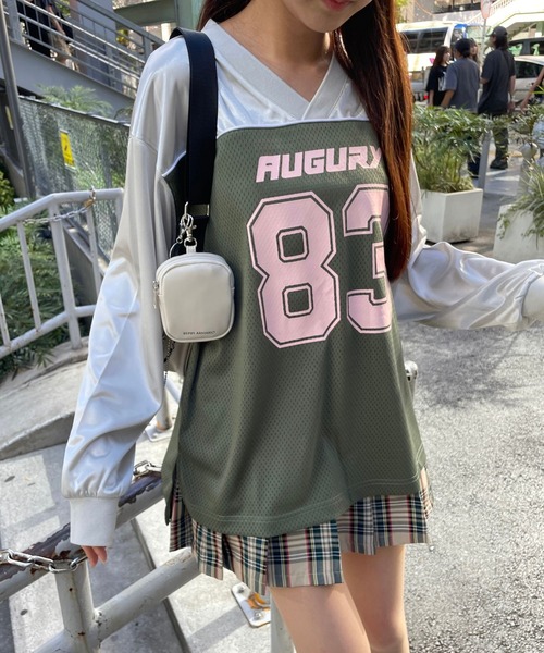 repipi armario（レピピ アルマリオ）の「フットボールロンT（Tシャツ/カットソー・キッズ・ブラック/カーキ/オフホワイト・SMALL/MEDIUM/LARGE）」の3枚目の写真