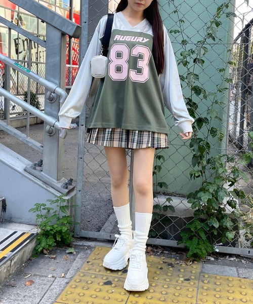 repipi armario（レピピ アルマリオ）の「フットボールロンT（Tシャツ/カットソー・キッズ・ブラック/カーキ/オフホワイト・SMALL/MEDIUM/LARGE）」の4枚目の写真