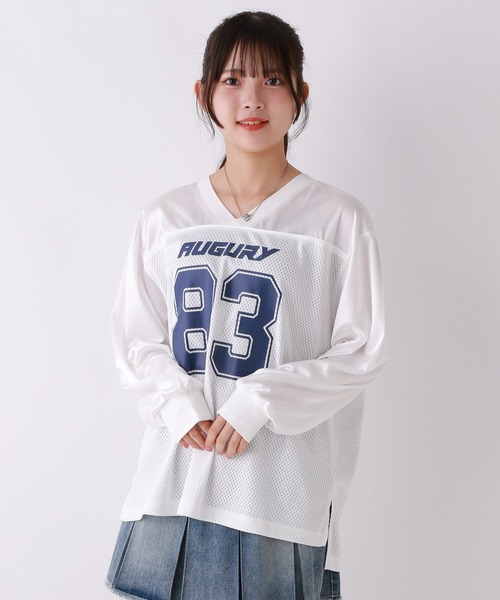 repipi armario（レピピ アルマリオ）の「フットボールロンT（Tシャツ/カットソー・キッズ・ブラック/カーキ/オフホワイト・SMALL/MEDIUM/LARGE）」の5枚目の写真