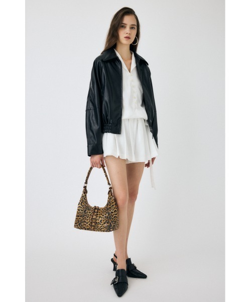 MOUSSY ブルゾン 25年AW新作】F/LEATHER GATHER ブルゾン（ブルゾン）｜MOUSSY