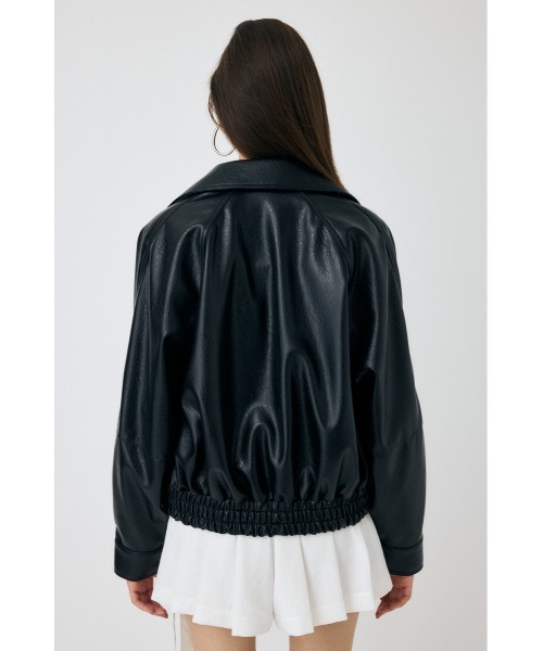 MOUSSY♡F/LEATHER A-2 フライトジャケット 未使用品 ブルゾン MOUSSY F/LEATHER A-2 フライトジャケット BLK -靴