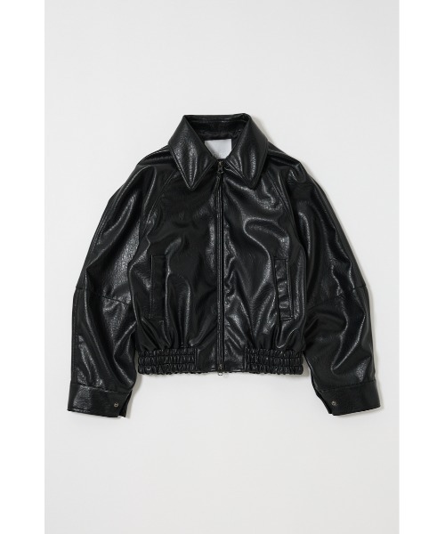MOUSSY レザー ジャケット 黒 AZUL BY MOUSSY フェイクレザージャケット BLK -ファッション