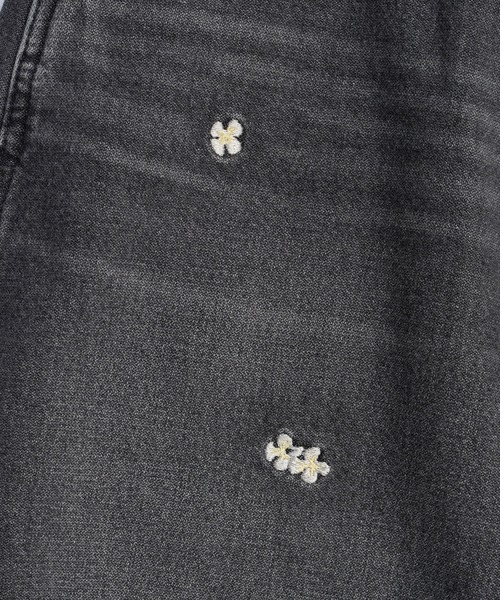 1-2週前後発送予定　フラワーワンピ、エンブロイダリーデニム フレイ アイディー FRAY I.D フラワーエンブロイダリーデニム