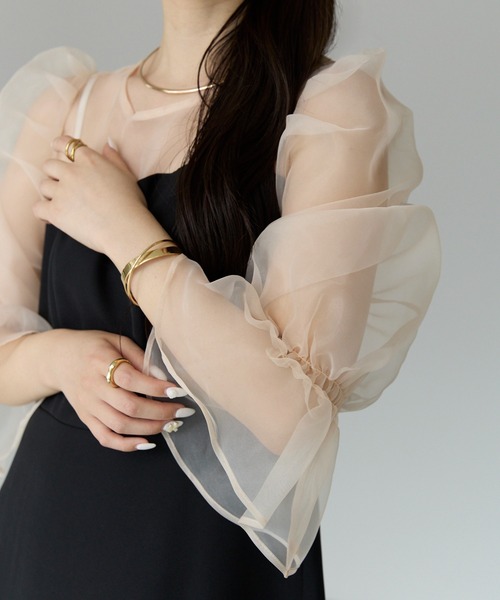 PREFERIR(プレフェリール)の「結婚式 二次会 パーティー シアースリーブ ドレス(S,M,L,XL)(ドレス・レディース・ブラック/ベージュ・SMALL/MEDIUM/LARGE/X-LARGE)」の9枚目の写真
