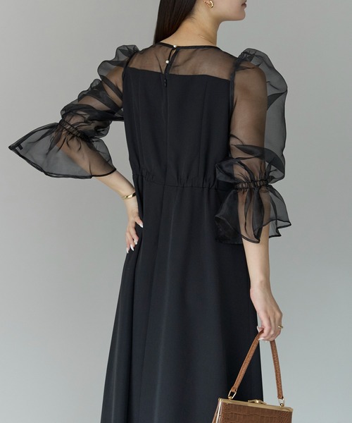 PREFERIR(プレフェリール)の「結婚式 二次会 パーティー シアースリーブ ドレス(S,M,L,XL)(ドレス・レディース・ブラック/ベージュ・SMALL/MEDIUM/LARGE/X-LARGE)」の16枚目の写真