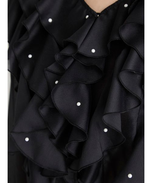 CELFORD(セルフォード)の「【HANAE MORI×CELFORDコラボ】 パール付きフリルブラウス(シャツ/ブラウス・レディース・ホワイト/サックスブルー・38/36)」の11枚目の写真