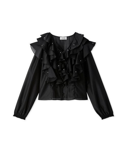 CELFORD(セルフォード)の「【HANAE MORI×CELFORDコラボ】 パール付きフリルブラウス(シャツ/ブラウス・レディース・ホワイト/サックスブルー・38/36)」の14枚目の写真