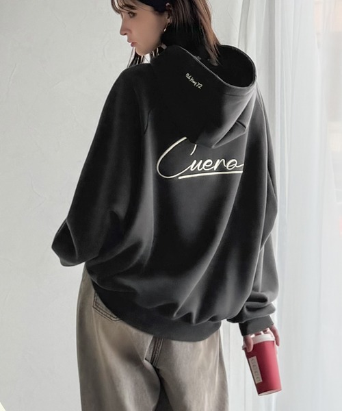 Java（ジャバ）の「《JaVaジャバコラボ》デイリーもお出かけも、ゆるっと可愛く決まる♪バック刺繍裏起毛パーカー(長袖)（パーカー・レディース・モカ/チャコール/ネイビー/オートミール・LARGE/MEDIUM/SMALL/X-LARGE）」の7枚目の写真