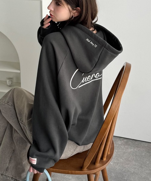 Java（ジャバ）の「《JaVaジャバコラボ》デイリーもお出かけも、ゆるっと可愛く決まる♪バック刺繍裏起毛パーカー(長袖)（パーカー・レディース・モカ/チャコール/ネイビー/オートミール・LARGE/MEDIUM/SMALL/X-LARGE）」の5枚目の写真